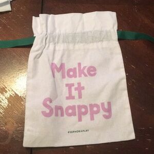 2 for $10 Sephora drawstring cosmetic bag make it snappy
